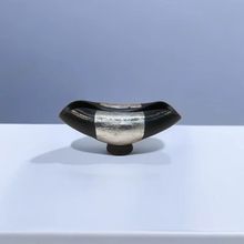 高端新中式手工银箔艺术感陶瓷花器侘寂抽象花瓶样板房居家摆件品