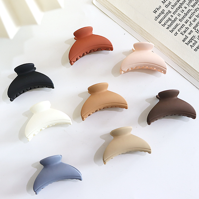 New Simple Cross-Border Frosted Crescent Small Jaw Clip Headdress Versatile Shark Clip Hair Updo Holder Hair Accessories Female Hairpin Wholesale