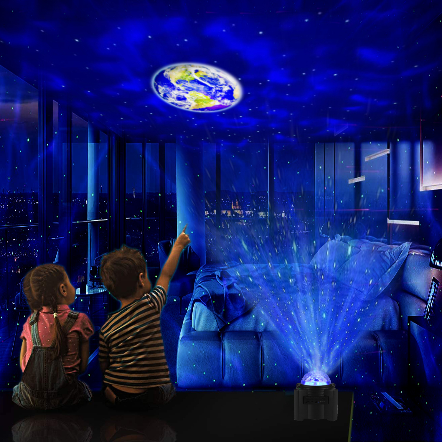 星空投影灯led海洋投影满天星激光舞台闪光水纹火焰小夜