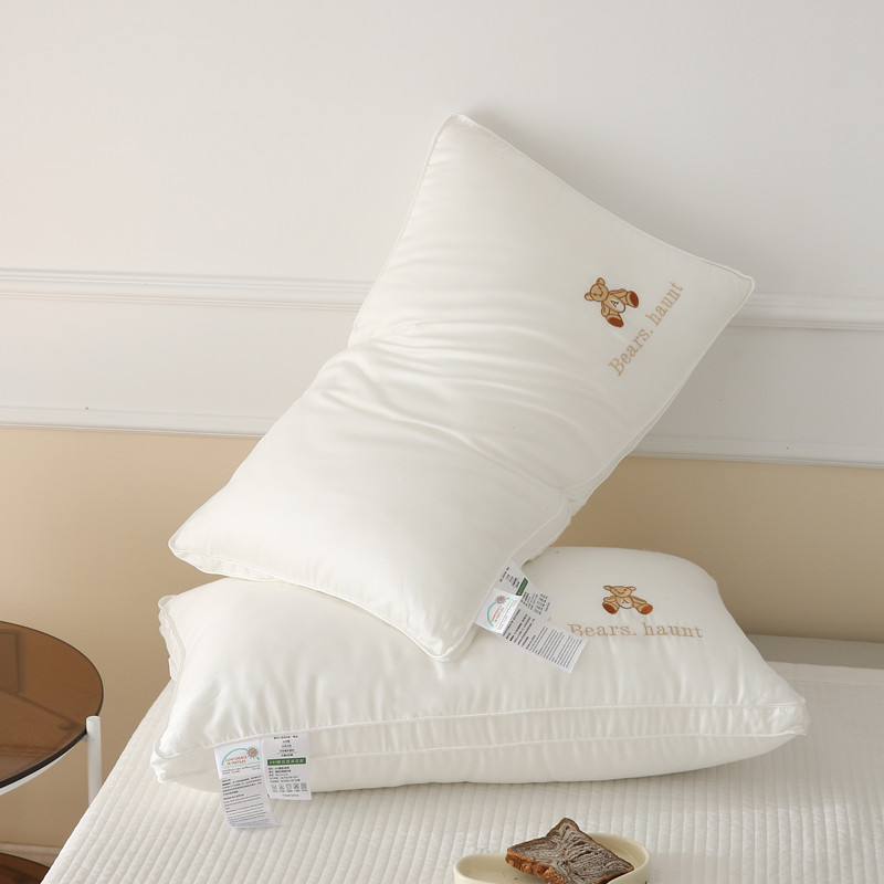 希尔顿hilton酒店枕头60支全棉纯棉枕芯不塌陷不变形护颈椎成人枕