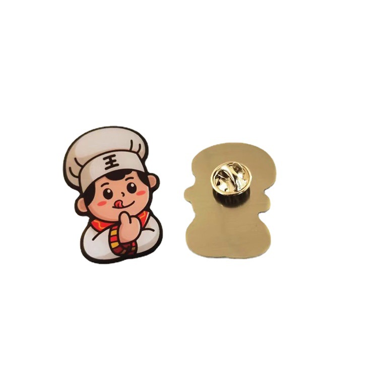 厂家承接饭店酒店厨师长徽章 烹饪学院毕业纪念章 柯式彩印胸针