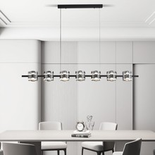 意式极简餐厅吊灯现代简约北欧设计师全铜高端创意吧台长条LED灯