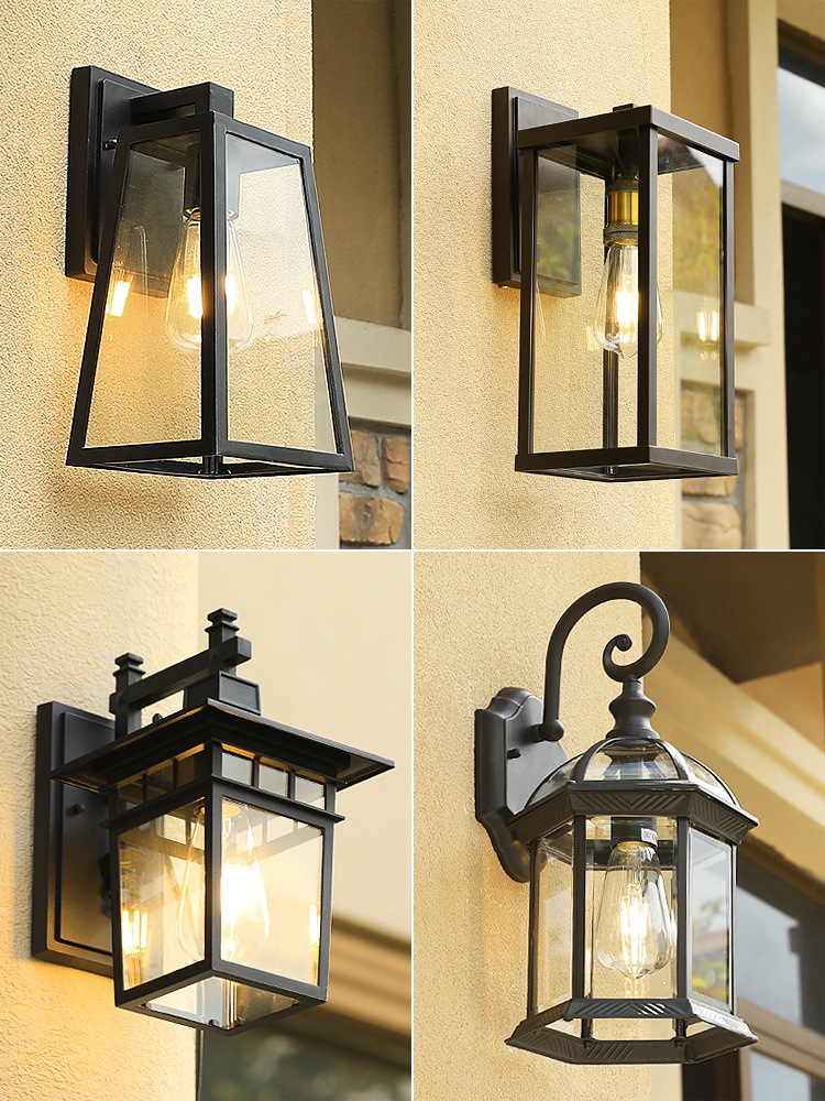 太阳能户外壁灯防水室外别墅庭院灯大门简约美式阳台外墙露台挂灯