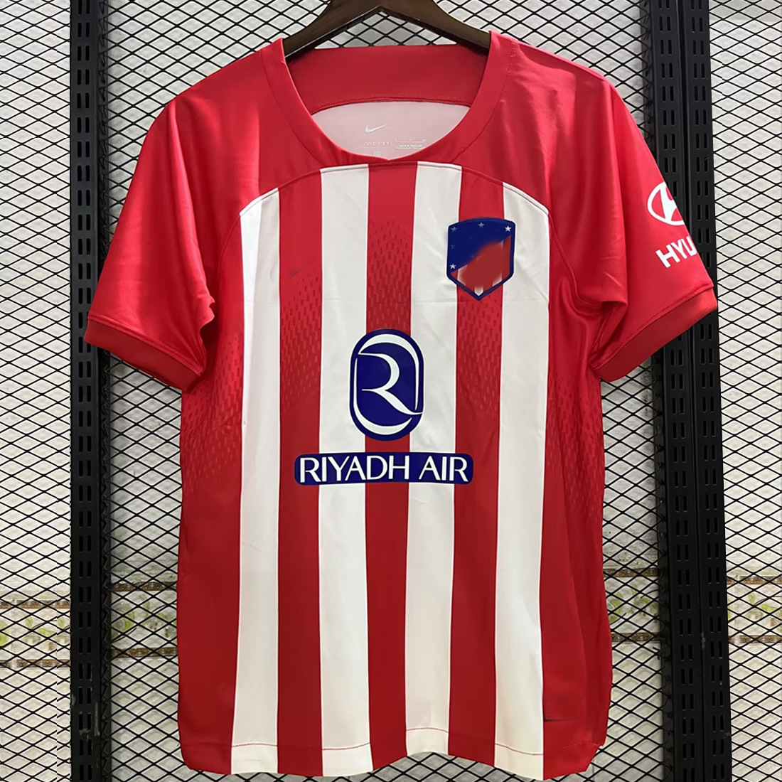 23-24马竞主场球衣短袖成人足球服泰版红色比赛服单件一件代发