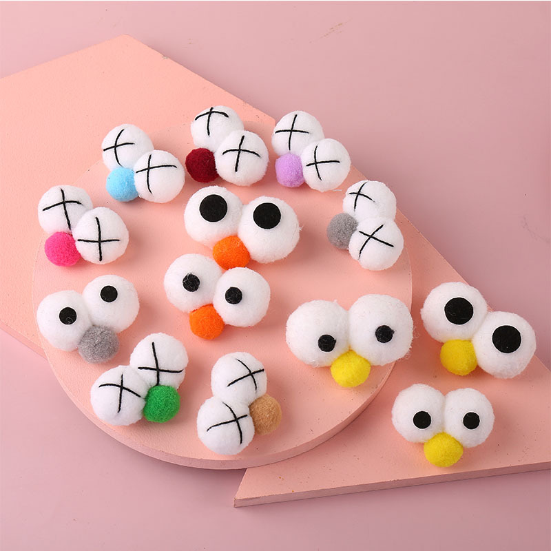 spot sesame street big eyes cartoon high elastic fur ball cute diy jewelry clothing accessories shoes socks hat accessories