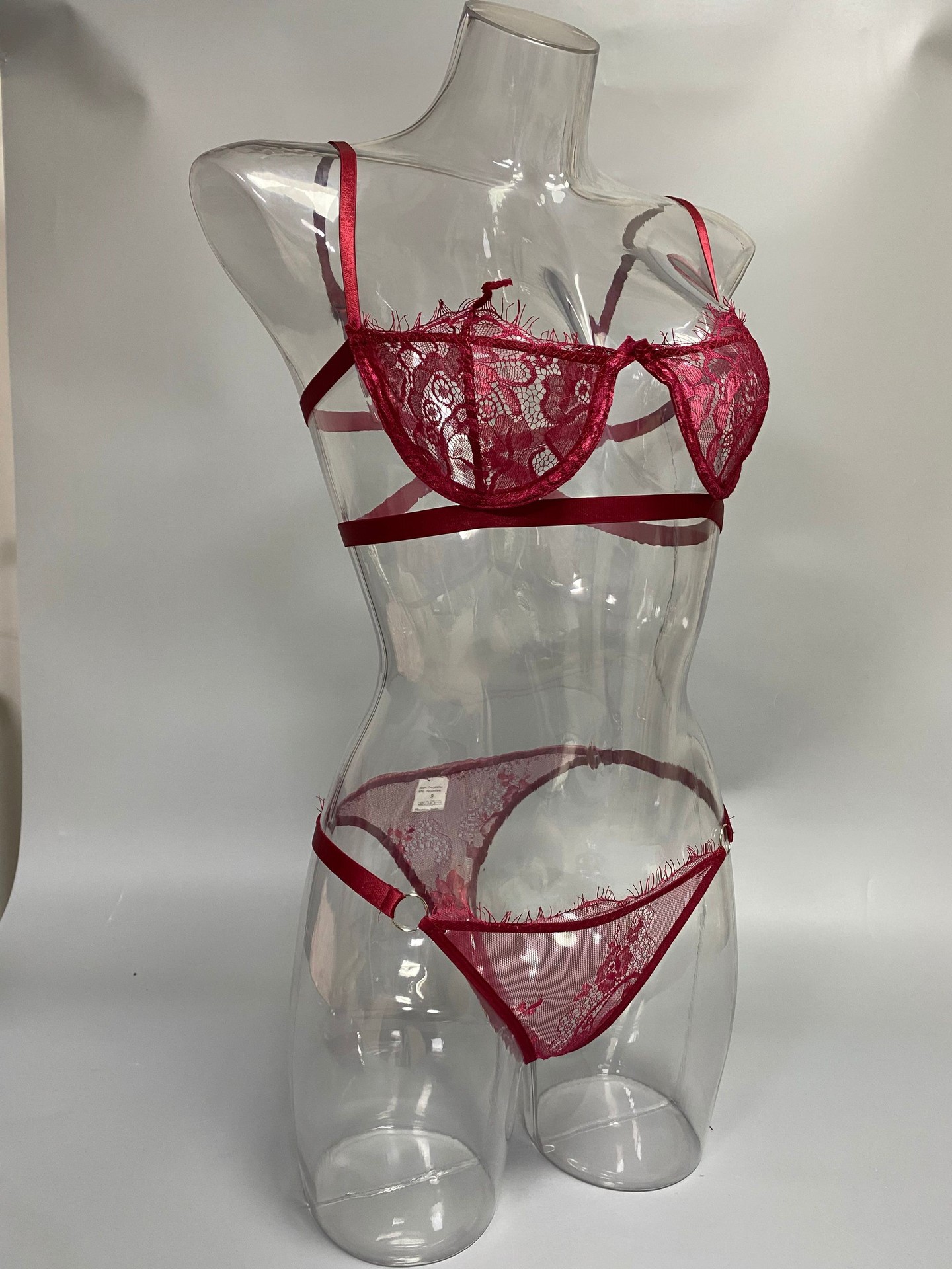 2022欧美夏季情趣内衣蕾丝裹胸吊带性感透视诱惑塑身分体套装女