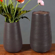 陶瓷插花现代简约水养摆件客厅黑白色干花器北欧式鲜花餐桌大花瓶
