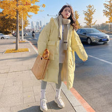 外贸羽绒棉服女中长款2023年冬季新款韩版chic面包服棉衣厚外套