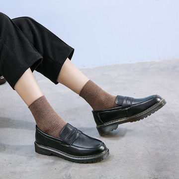 定制玛丽珍女鞋日系学院风单鞋夏季圆头浅口演出款小皮鞋