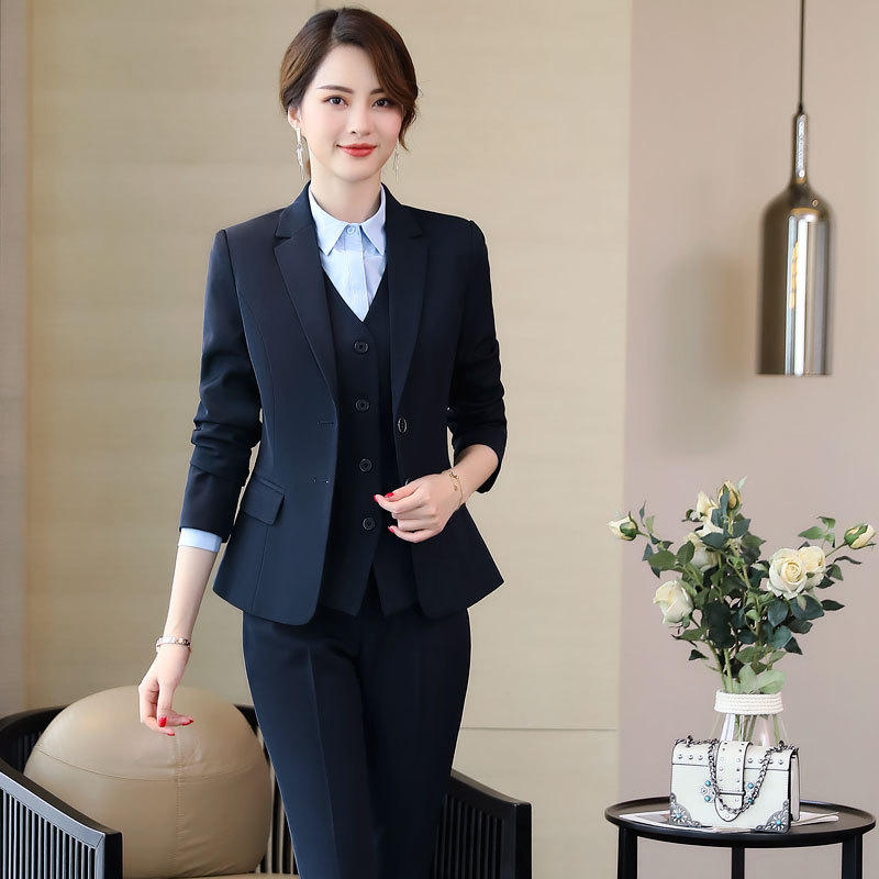 职业装女2020新款工作服女公务员教师面试正装女套装酒店工装制服