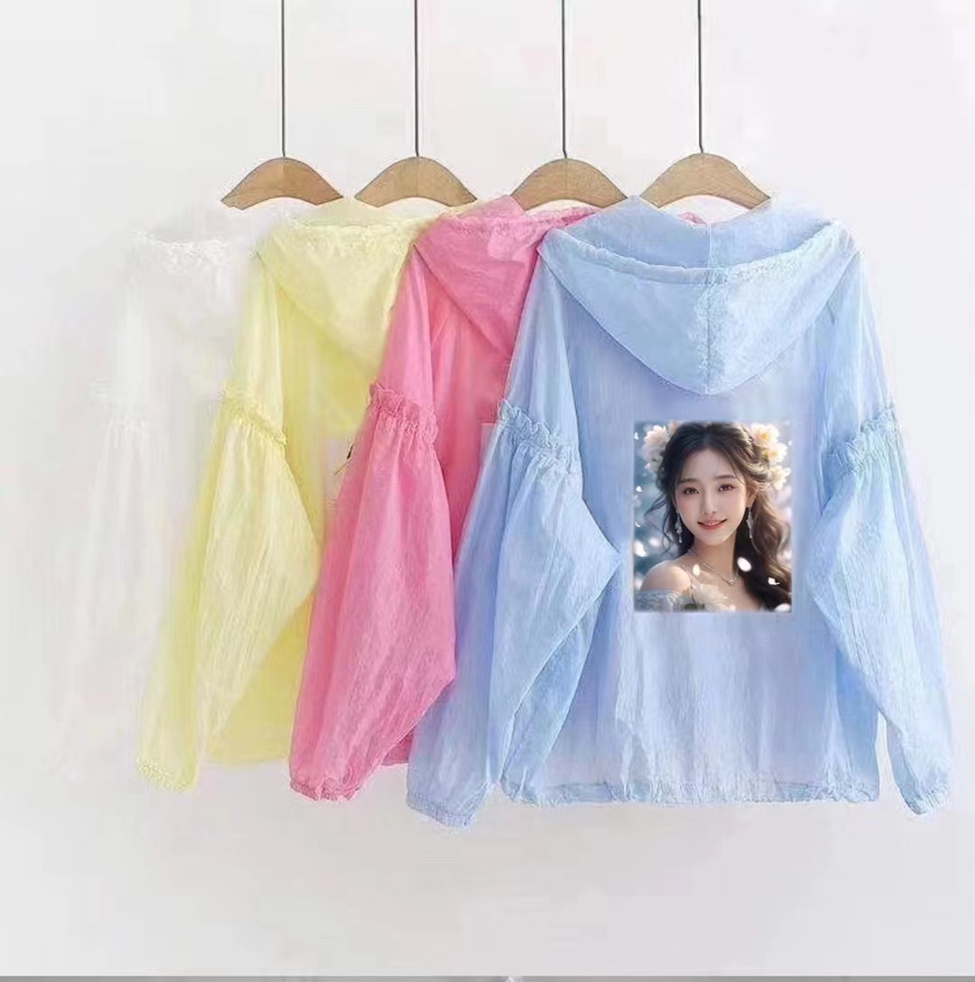 大码防晒衣女2021夏季新款宽松外套长袖防晒衫薄透气连帽防晒服