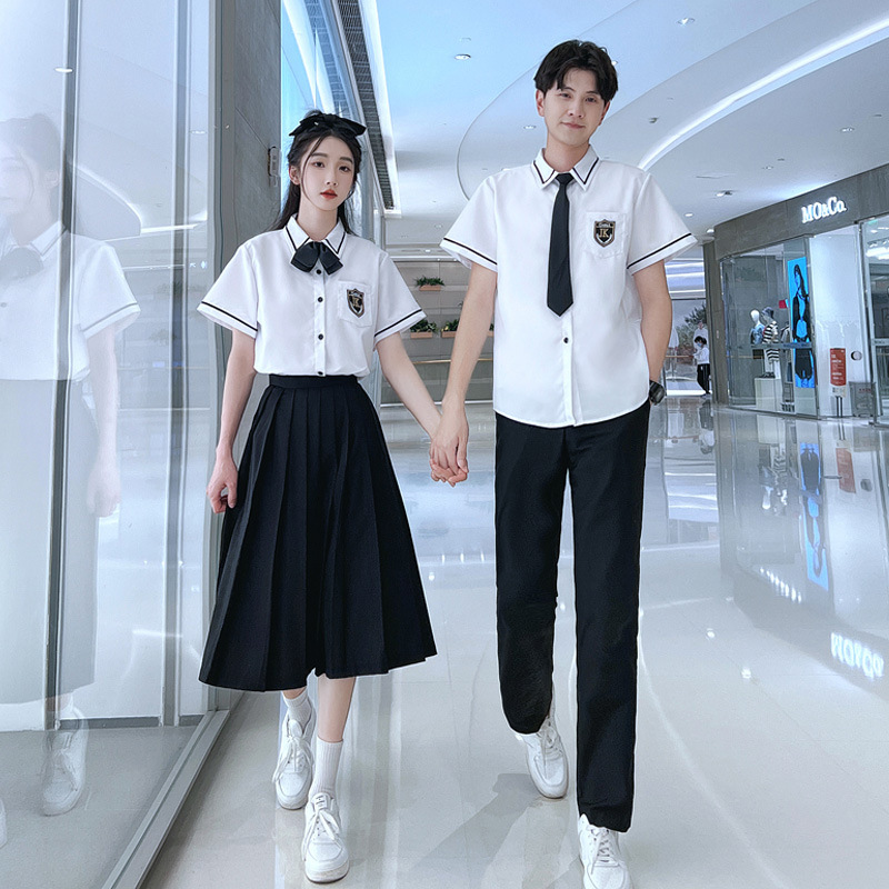 高中生毕业照班服夏季套装学院风初中生诗歌朗诵大合唱比赛演出服