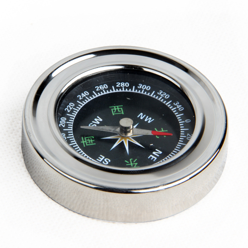 Factory Wholesale 60mm Stainless Steel Chinese Compass Compass Compass Outdoor Adventure Portable Compass