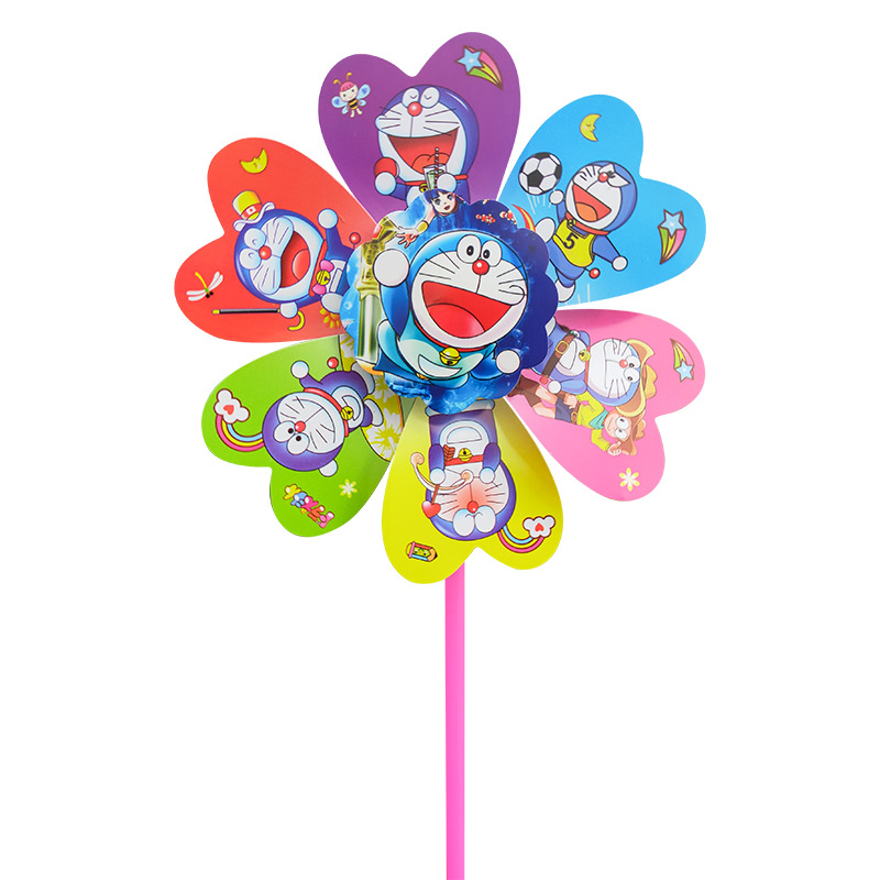 Children's Cartoon Toy Windmill Kindergarten Gifts Outdoor Activities Colorful Plastic Little Windmill Stall Push Gifts