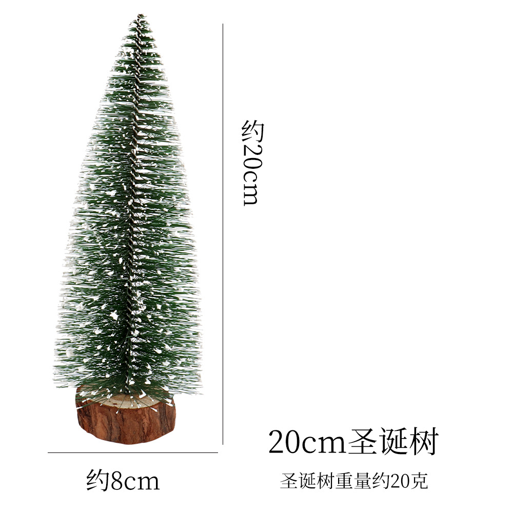 Cross-Border Christmas Decorations Mini Luminous Pine Tree White Cedar Desktop Small Christmas Tree Desktop Ornaments