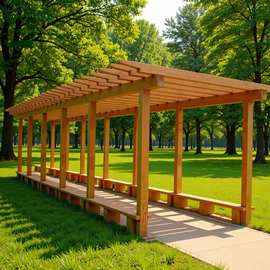 水泥仿木田园户外室外落地式拱形外置葡萄架廊架花架