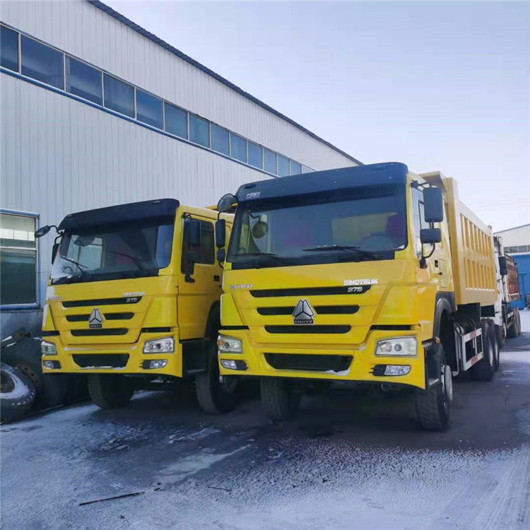 出口非洲二手豪沃自卸货车 翻斗车howo十轮土方车双桥渣土车371