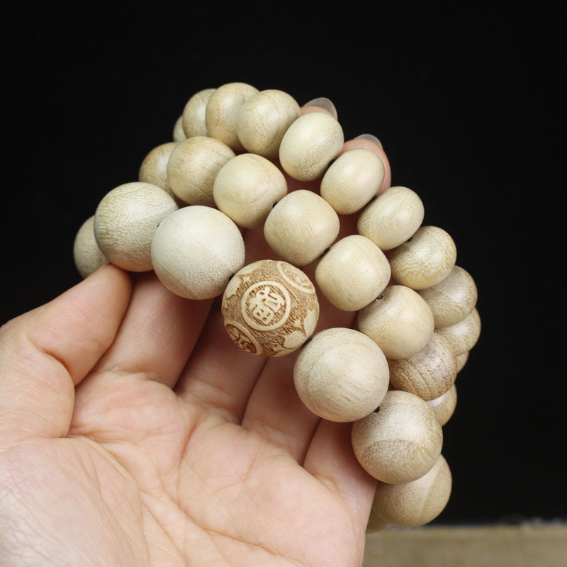 香樟木桶珠佛珠手串算盘珠手串 文玩手链饰品男女礼物自然香