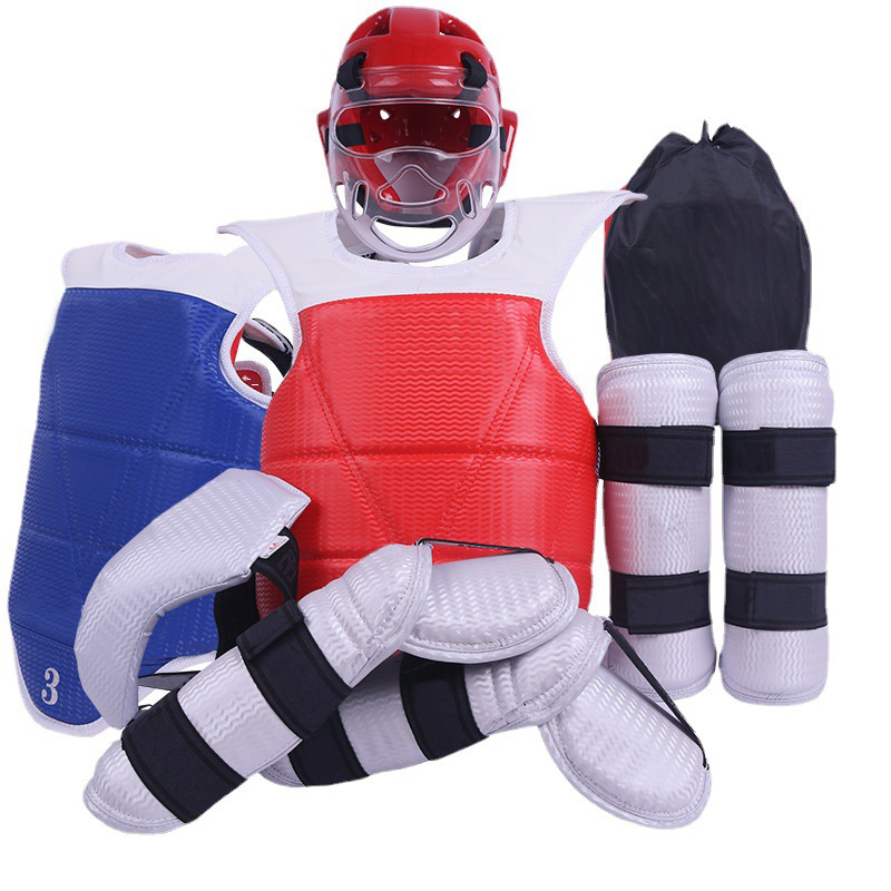 厂家定制 训练实战比赛散打格斗护具 跆拳道护具加厚搏击护具套装