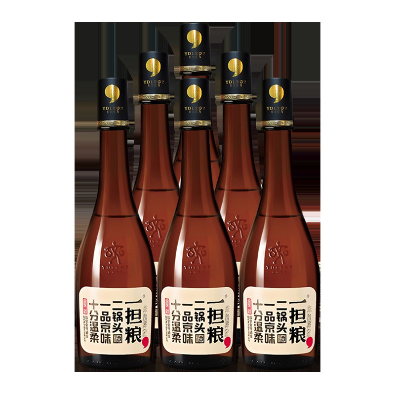 端午节老北京二锅头白酒42度一担粮逗号清香型白酒480ml*6支年货