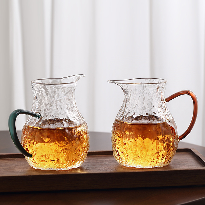 Glass Fair Cup Thick Heat-Resistant Single Filter Japanese Tea Utensils Tea Funnel Set Tea Pitcher Tea Filter Tea Pot