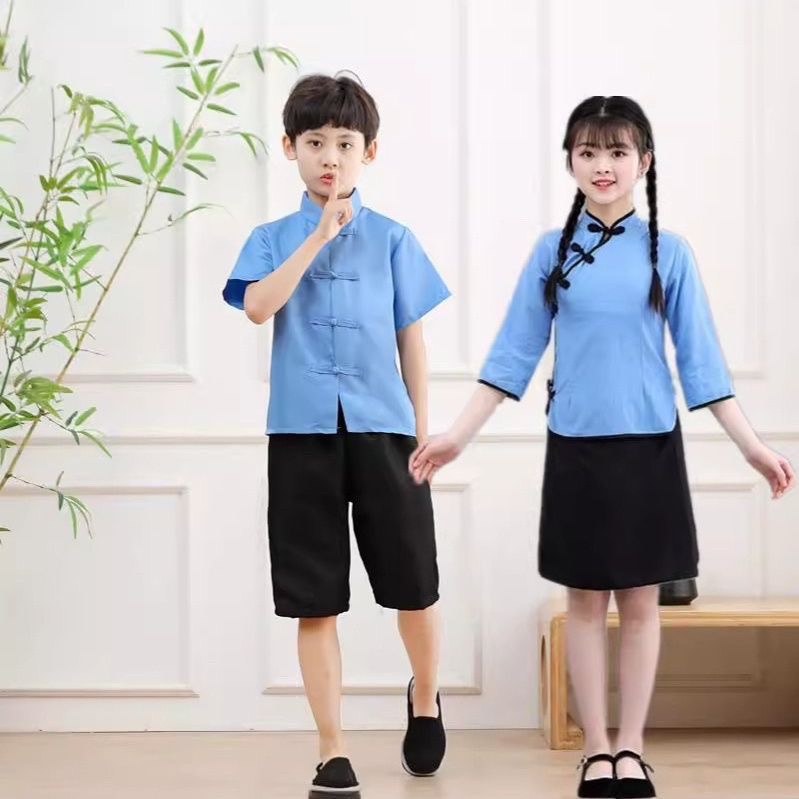 儿童民国风服装五四青年装民国学生装六一朗诵演出服合唱红歌比赛