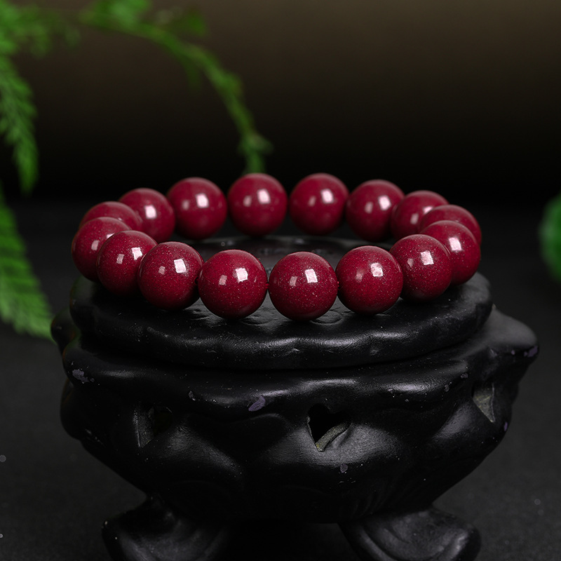 96%以上高含量天然帝王紫金砂男女圆珠手链招财安神单串手链