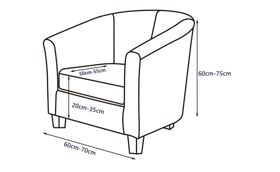纯色单人俱乐部椅子套沙发套全包保护套半圆形浴缸美式沙发罩坐垫