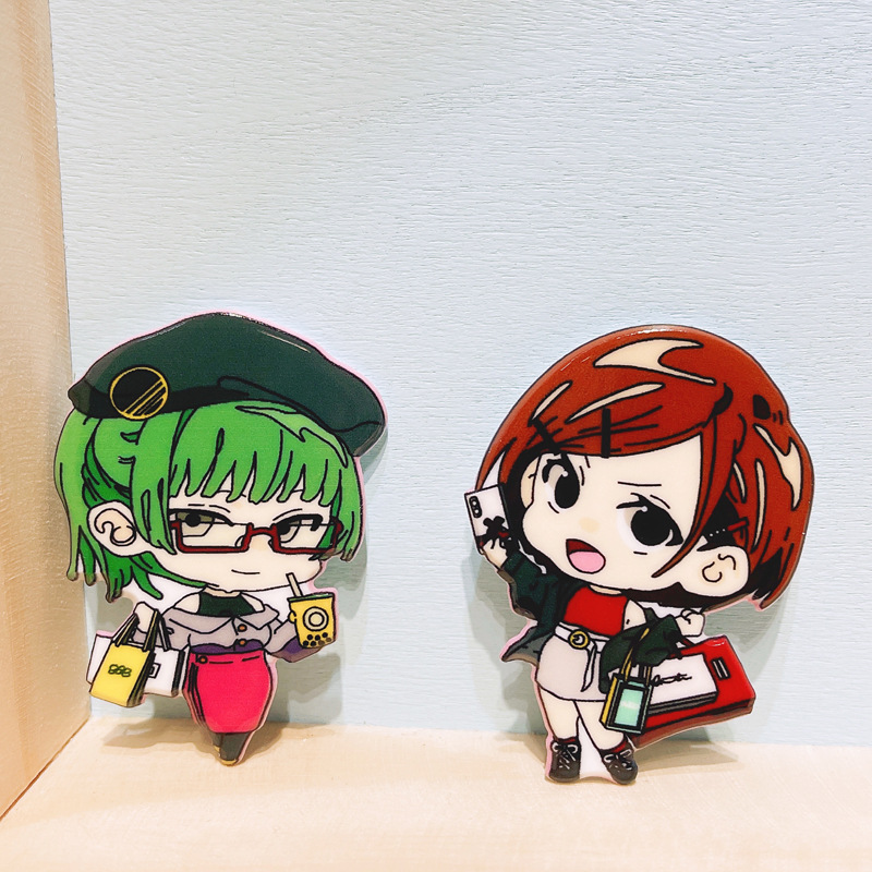 简漫日本儿童卡通动漫咒术回战一字边压鸭嘴夹发夹头饰批发饰品