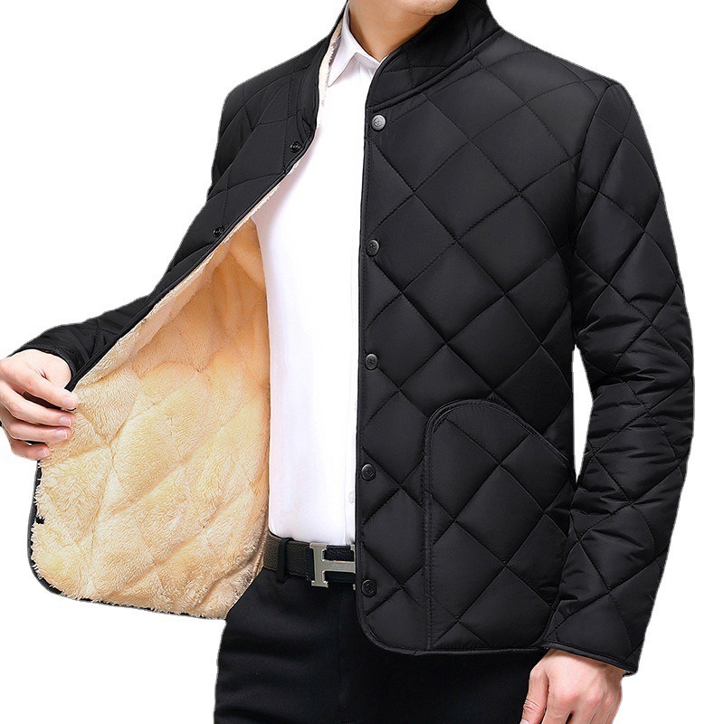 中老年男内胆小棉袄内外穿棉服秋冬款爸爸羽绒棉衣男士老人保暖衣