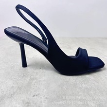 ZA2023夏季新品透明塑胶凉鞋方头露趾高跟鞋仙女风百搭外穿凉拖鞋