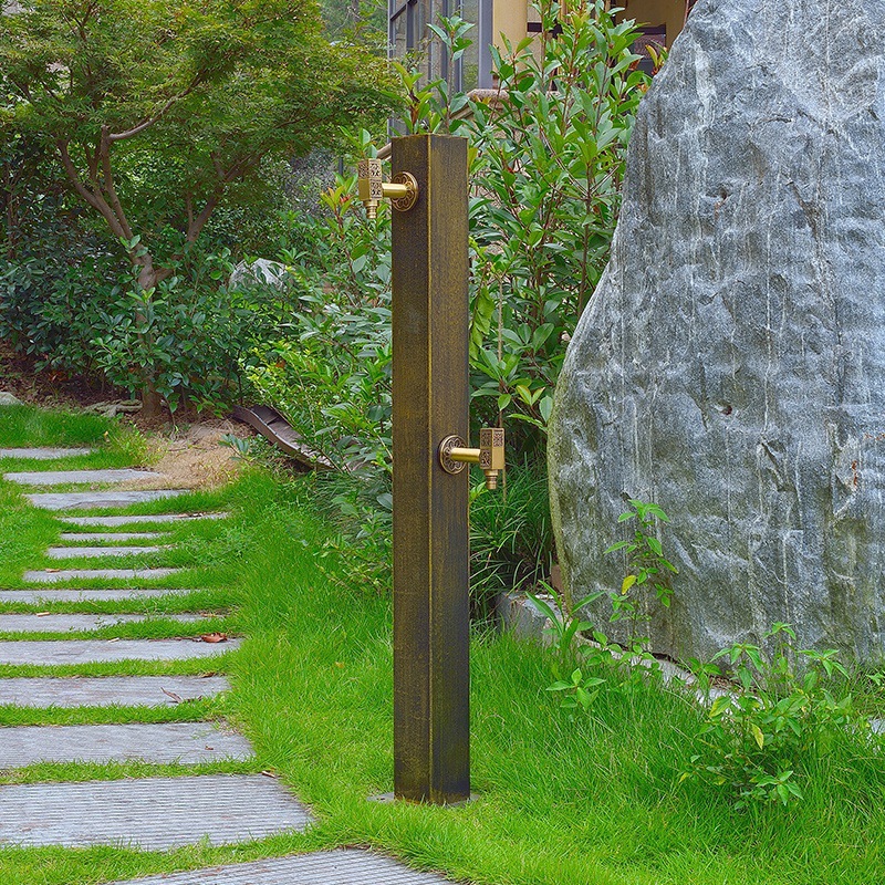 花园立柱水管民宿景观防冻沙滩边水龙头花园庭院全铜龙头快接水栓