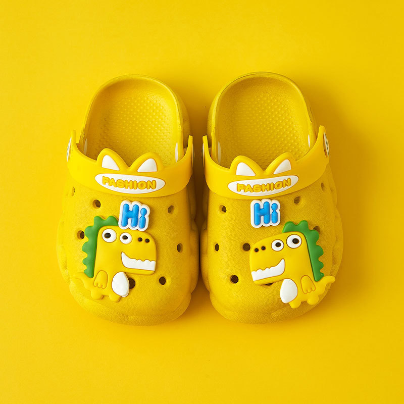 Summer Non-Slip Thickened Cartoon Cute Children Dinosaur Children's Indoor Children's Slippers Summer Slippers