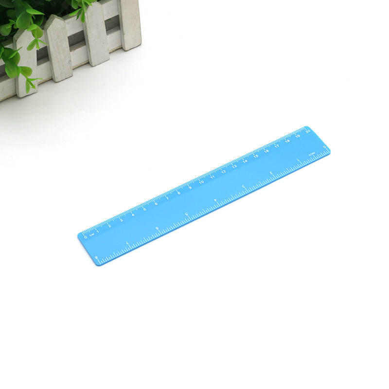 20cm长塑料透明塑料折叠尺 多规格直尺子学生办公绘图工具