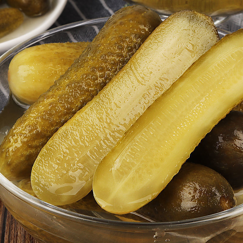 俄式酸黄瓜脆瓜俄罗斯风味汉堡开胃酸菜罐头下饭菜批发餐饮生鲜酱