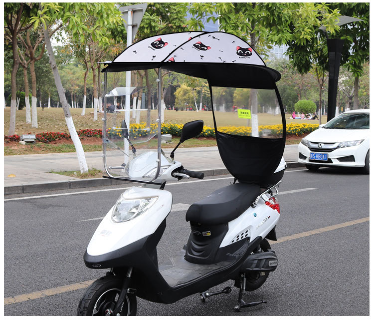 电动车挡雨棚篷两轮电动摩托车新款加厚遮阳伞踏板车防风罩通用冬