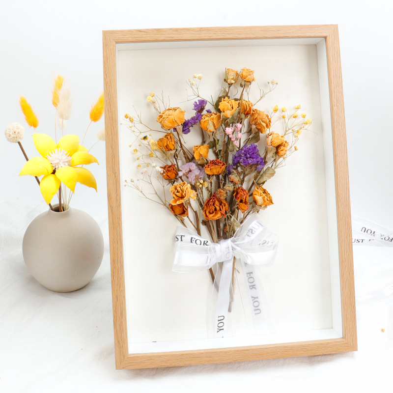 手工diy立体中空相框67810寸a4a3干花衍纸画框植物昆虫蝴蝶标本框