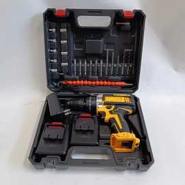 DW款21V锂电池充电钻3功能冲击钻双速手电钻多功能家用电动螺丝刀