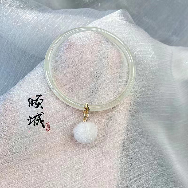 Natural Glass Jingle Bracelet Jade Ruyi Jinbu Bracelet Step by Step Ancient Style Bracelet Girlfriends Temperament Gift Ornament