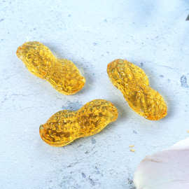 招财琉璃花生葫芦金黄色水晶工艺品开业礼品婚礼乔迁装饰用品摆件