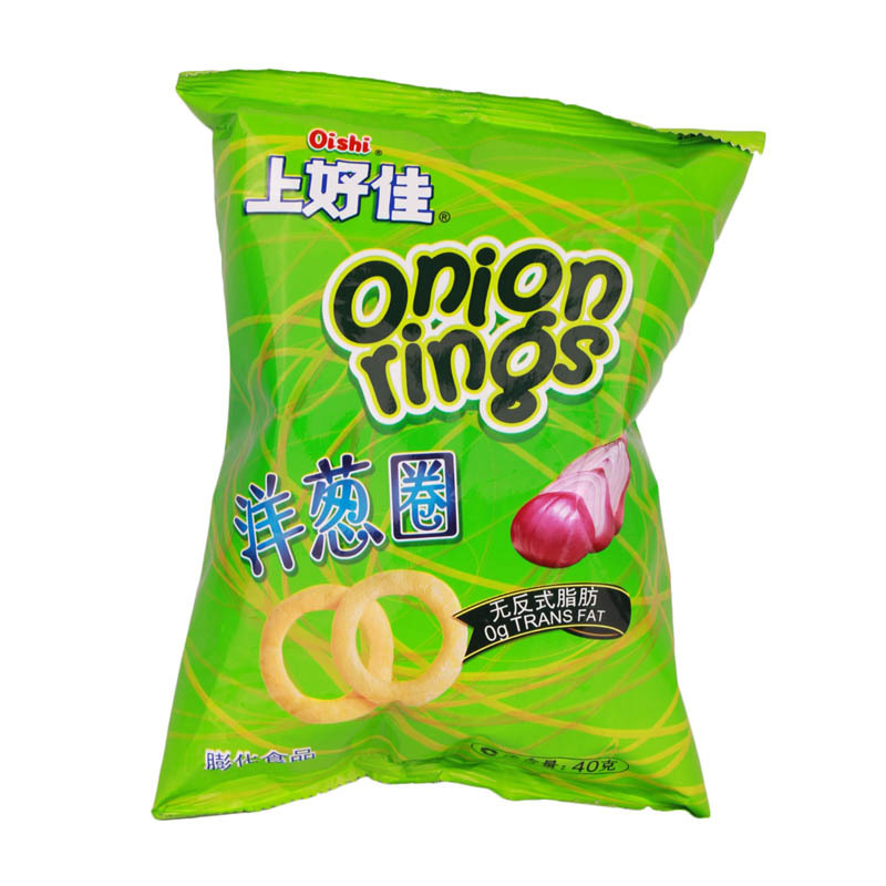 上好佳洋葱圈40克x20袋 整箱包邮 膨化薯条零食组合