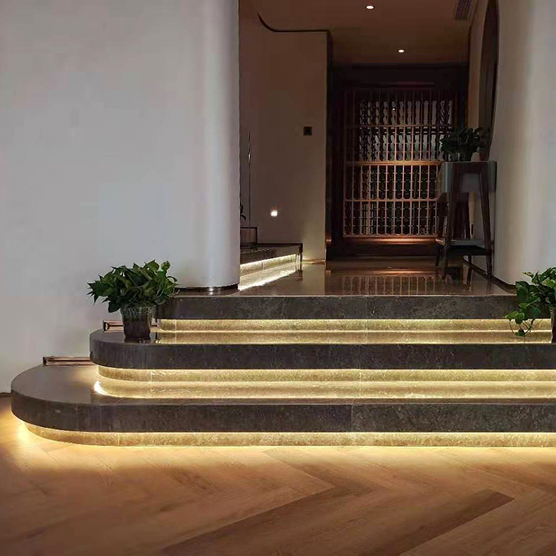 玫瑰园 led带灯金属踢脚线黑钛拉丝ktv酒店发光地脚线灯厂家批发