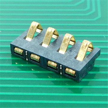 4p卧式弹片电池座间距2.5ph高度3.0h无柱bc-1-415超薄电池连接器