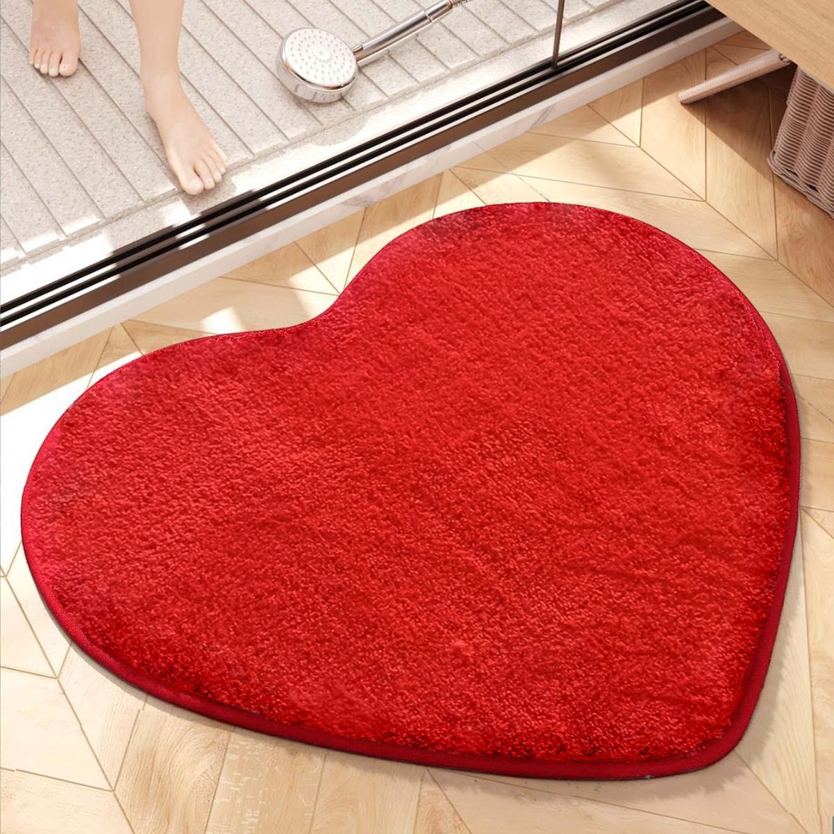 Cross-Border Hot Products Home Love Mat Polyester Plush Fast Absorbent Carpet Spot Delivery in Seconds