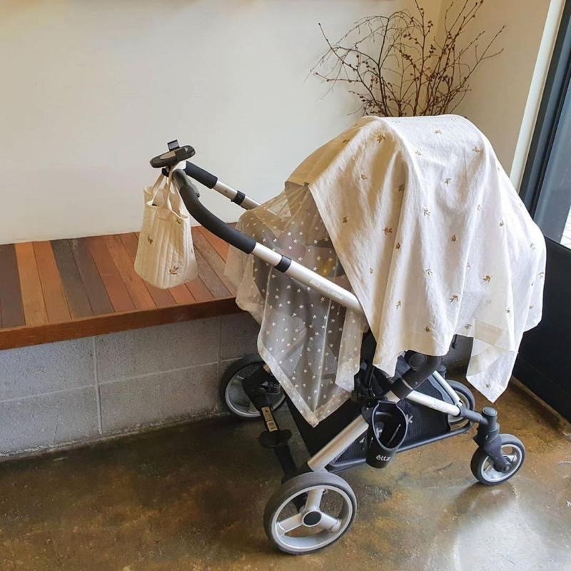 现货韩ins婴儿车蚊帐 宝宝手推车蚊帐 透气防风防晒防蚊帘遮阳罩