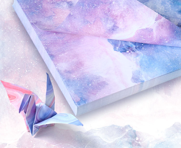 十二星座千纸鹤折纸迷你卡纸彩色星空正方形儿童幼儿园手工折纸