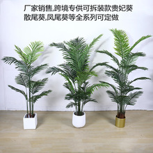 北欧仿真散尾葵盆栽假植物室内贵妃绿植盆景凤尾客厅装饰落地摆件