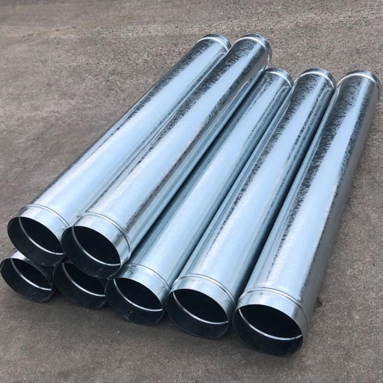 不锈钢白铁皮手工烟囱管 圆形螺旋排风筒车间除尘通风管道