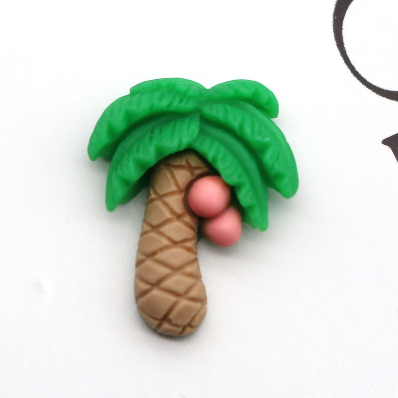 Creative DIY Cream Glue Coconut Tree Avocado Resin Accessories Phone Case Headdress Barrettes Material Package