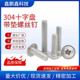 304十字螺丝钉不锈钢圆头螺丝盘头十字螺钉圆头机牙螺栓螺丝批发